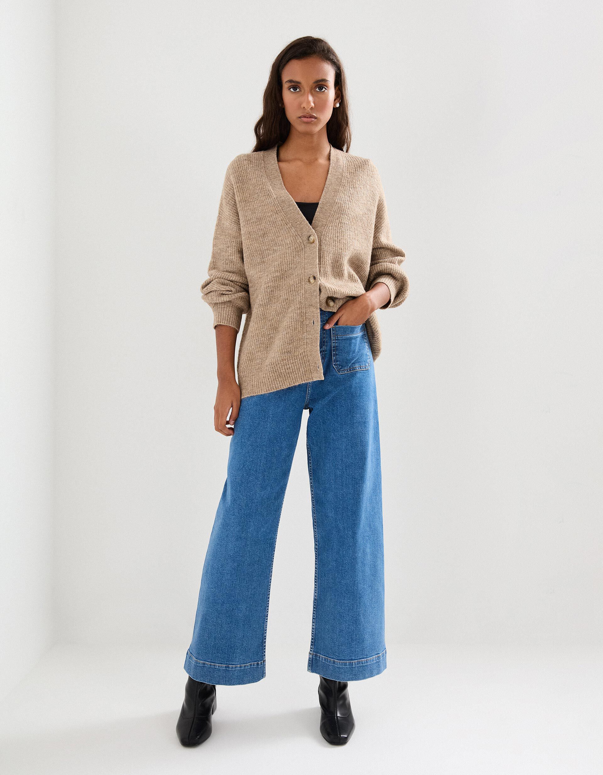 Comprar Online Casaco de Malha, Mulher, Bege