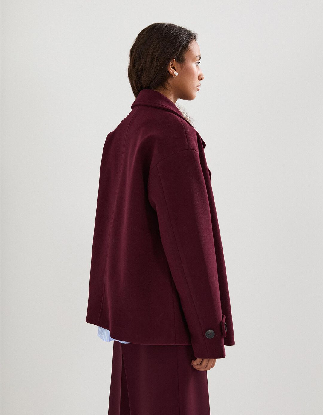 Casaco, Mulher, Vermelho Escuro