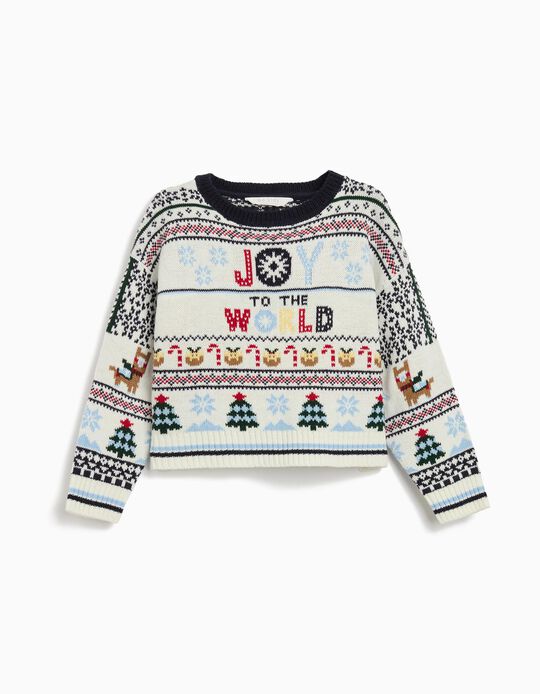 Comprar Online Camisola de Malha, Menina, Bege Claro