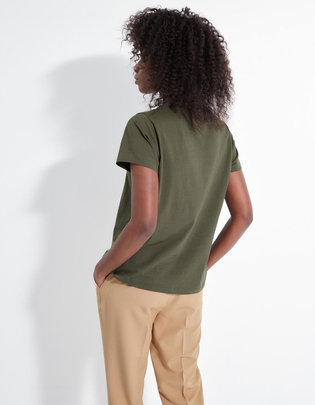 T-shirt, Mulher, Verde Escuro