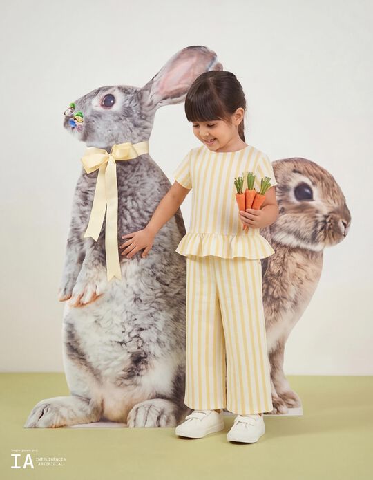 Comprar Online Conjunto T-shirt e Cal&ccedil;as, Menina, Amarelo Claro