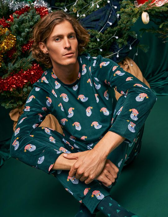 Comprar Online Pijama Aveludado, Homem, Verde Escuro