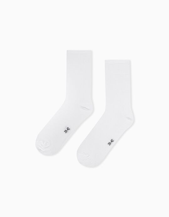 Plain Socks, Men, White