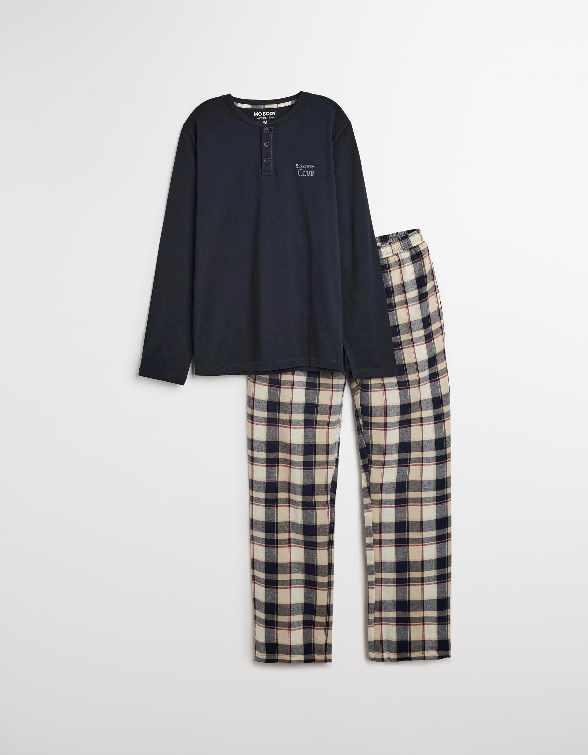 Comprar Online Pijama Xadrez, Homem, Azul Escuro