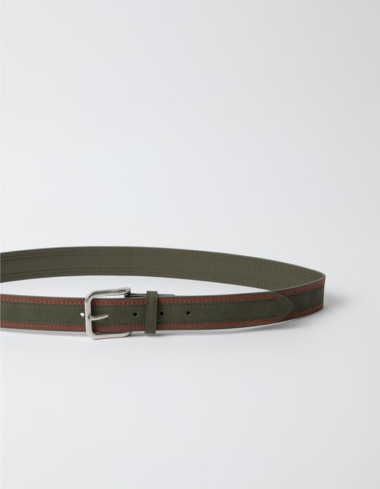 Comprar Online Cinto Com Pesponto, Homem, Verde