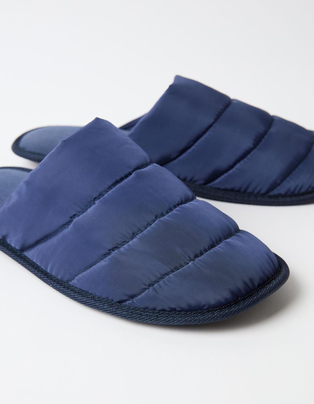 Chinelos De Quarto Acolchoados, Homem, Azul Escuro