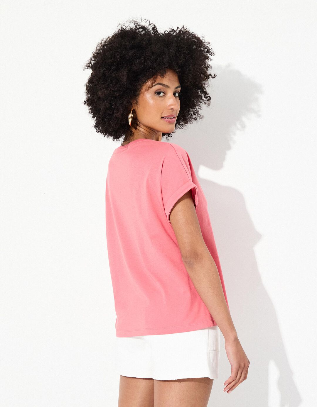 T-shirt Print, Mulher, Rosa