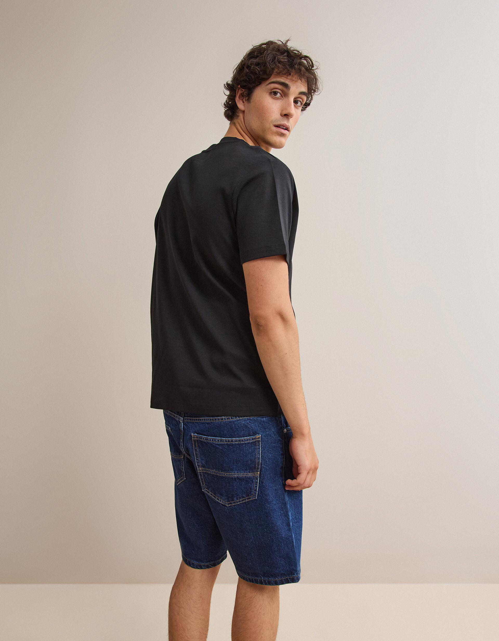 Comprar Online T-shirt Interlock, Homem, Preto