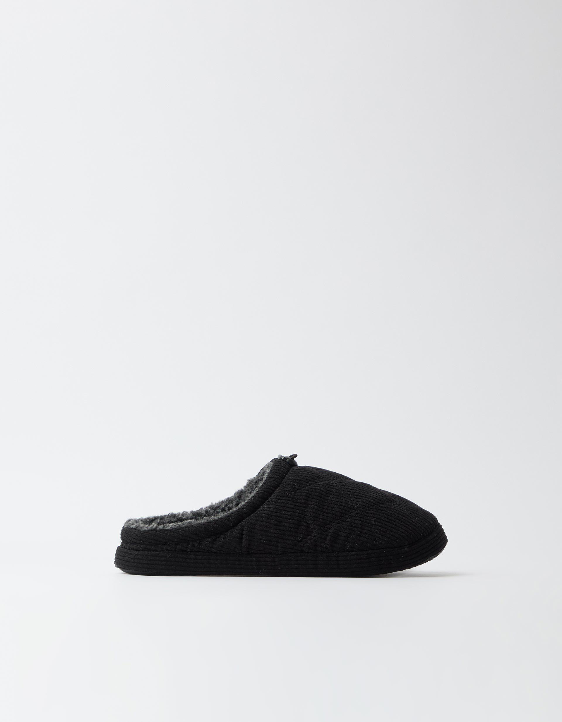 Comprar Online Chinelos De Quarto Bombazina, Homem, Preto