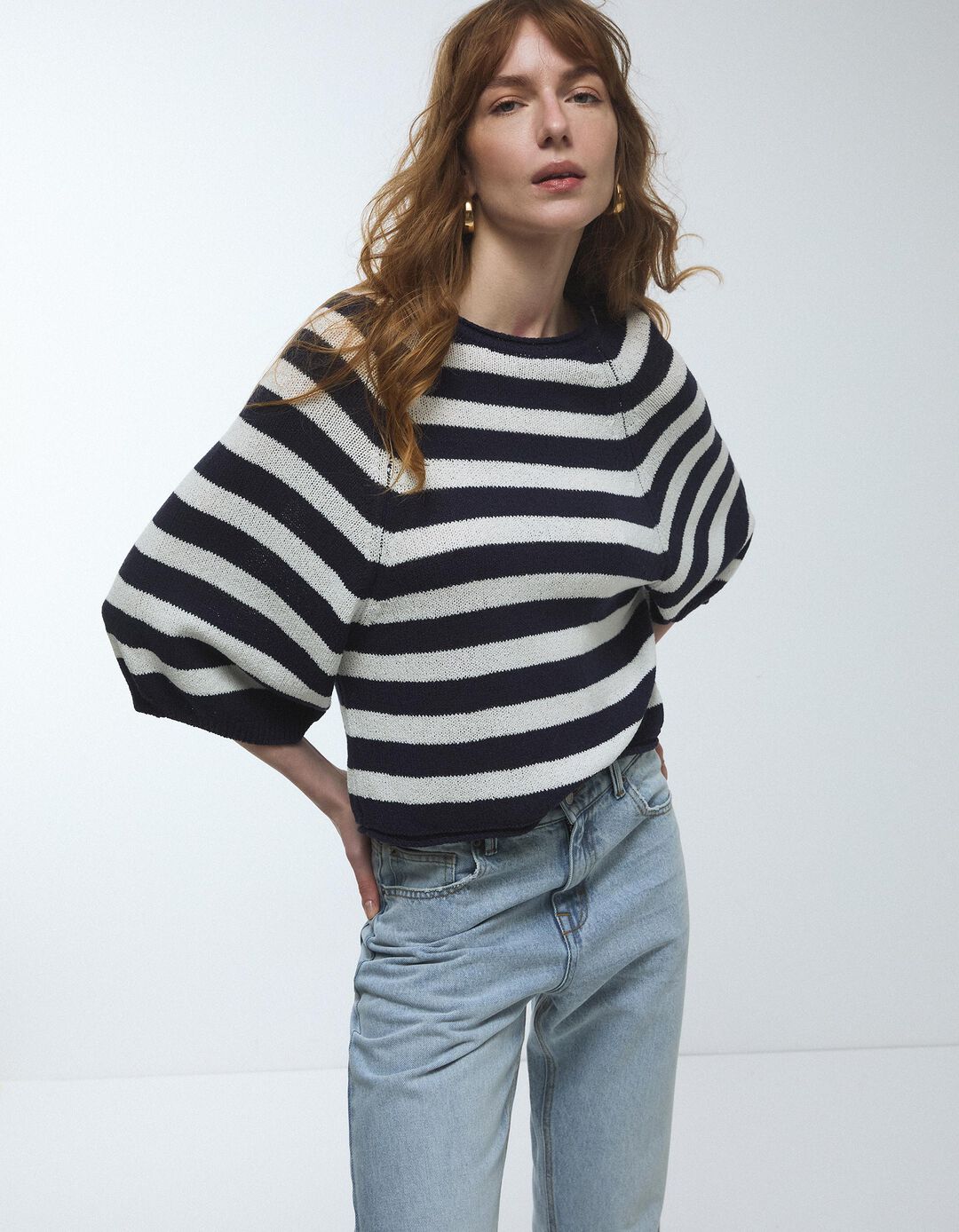 Camisola de Malha, Mulher, Branco