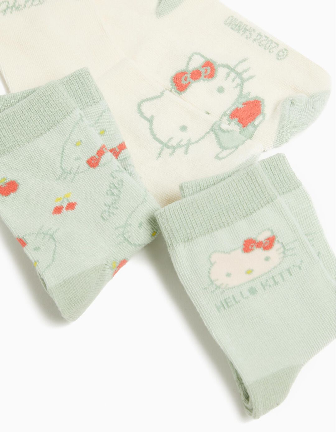 Pack 3 Pairs of 'Hello Kitty' Socks, Girls, Multicolor
