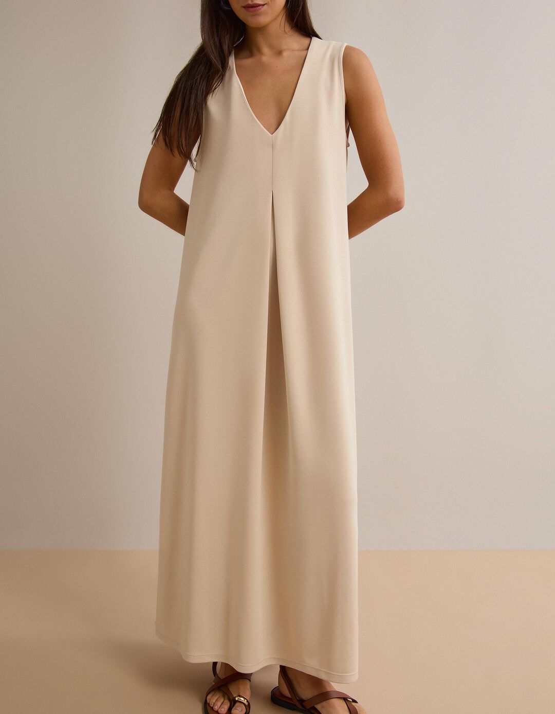 Vestido Comprido, Mulher, Cru