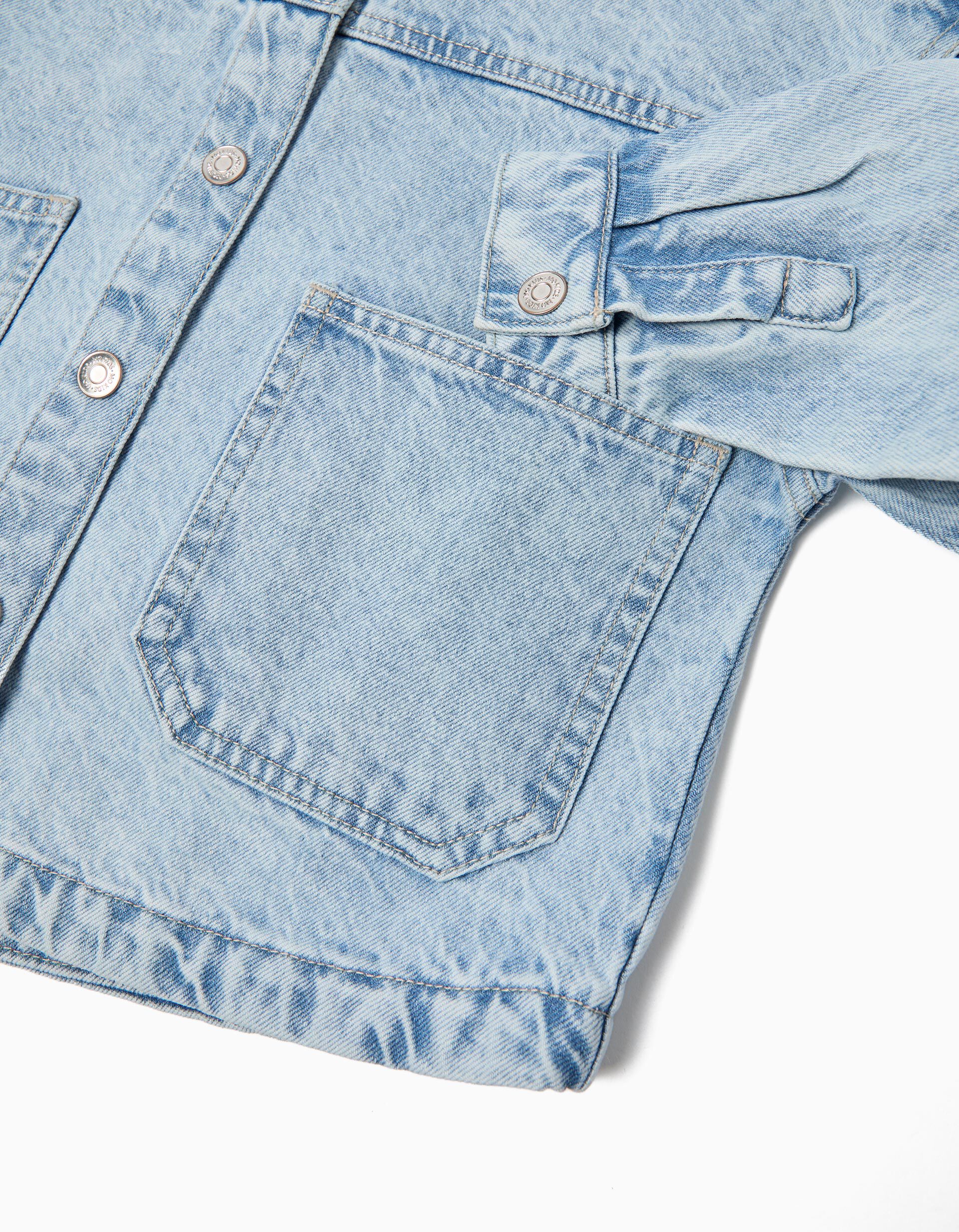 Comprar Online Sobrecamisa de Ganga, Menina, Azul Claro