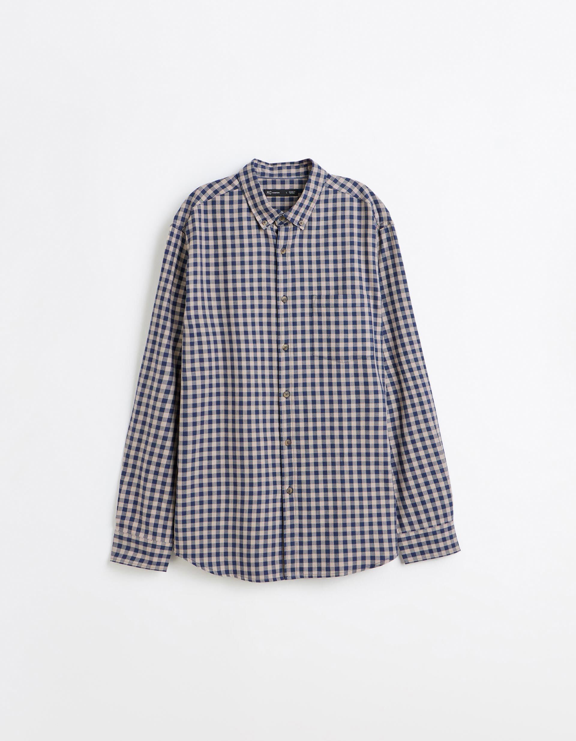 Comprar Online Camisa De Xadrez, Homem, Azul