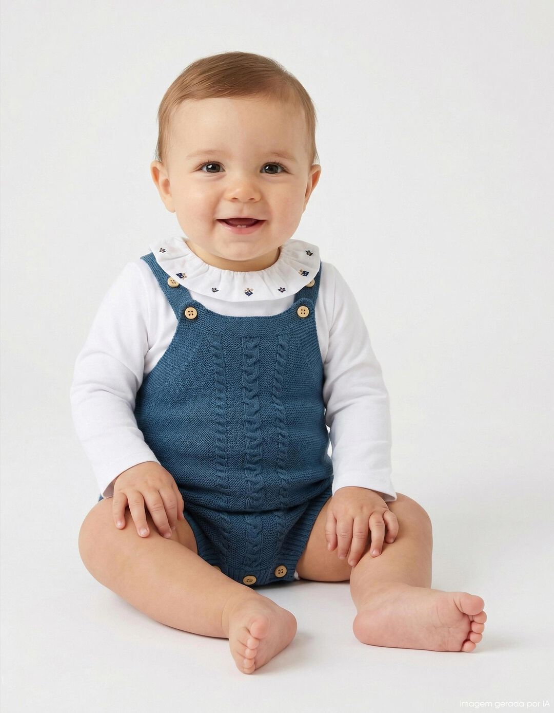 Conjunto Body e Macac&atilde;o, Rec&eacute;m-Nascido, Azul Escuro