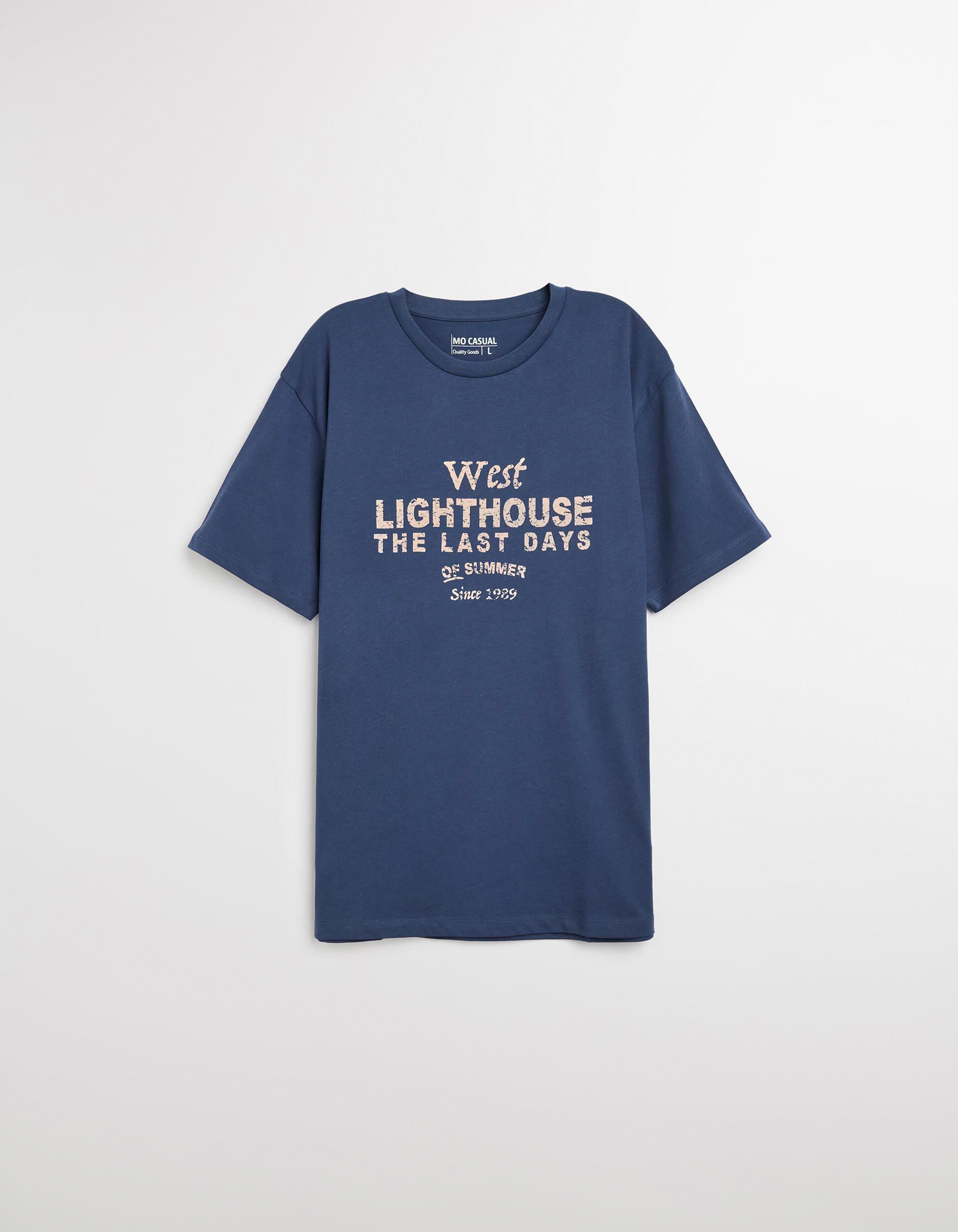 Comprar Online T-shirt Print, Homem, Azul Escuro