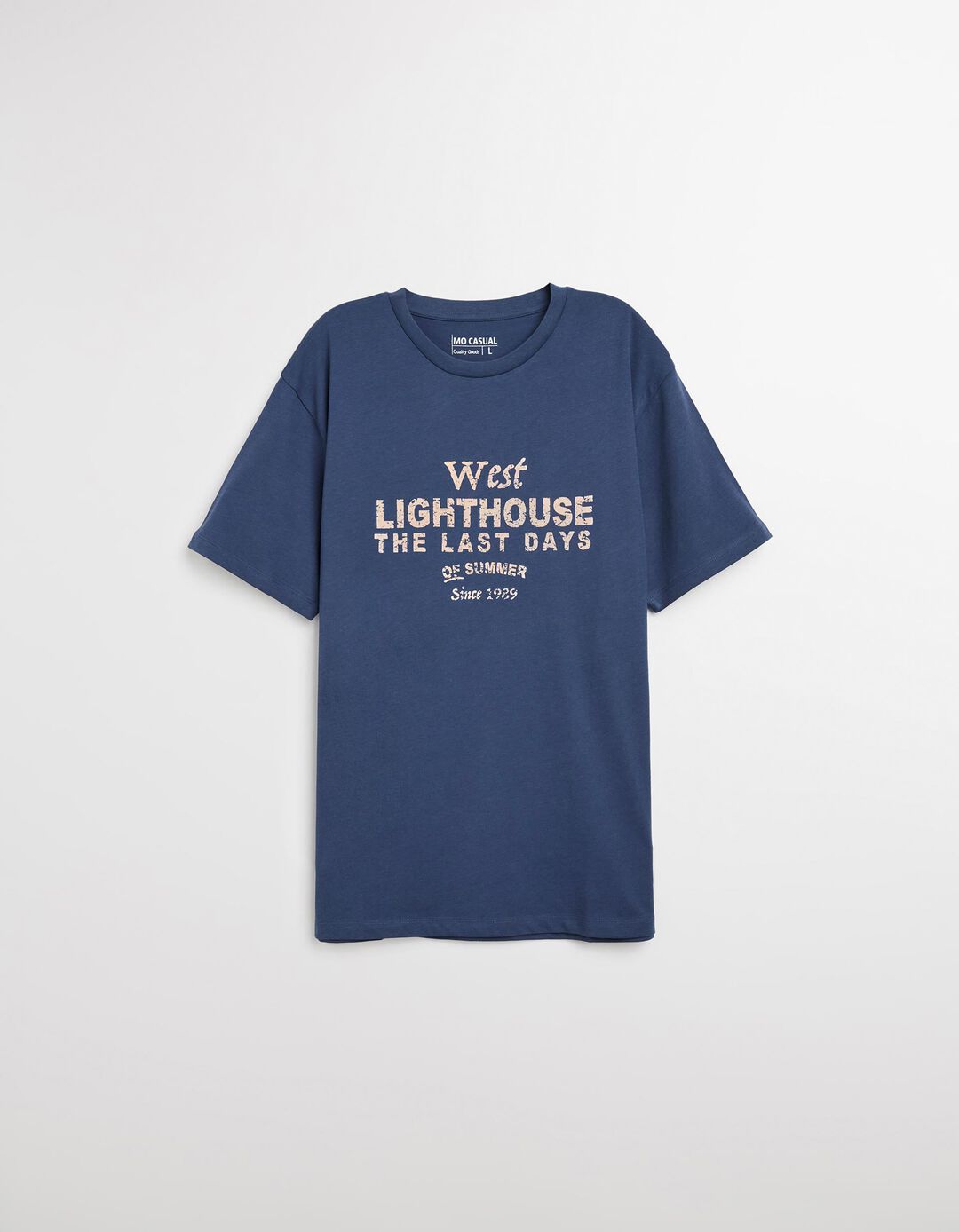 T-shirt Print, Homem, Azul Escuro