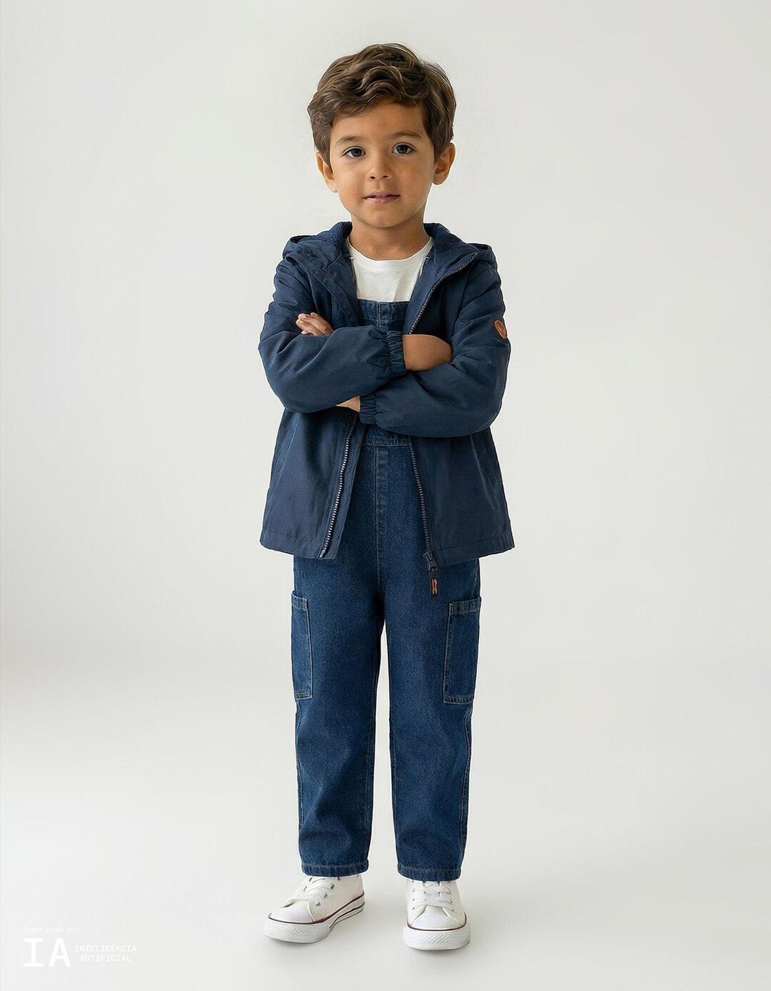 Parka com Capuz, Menino, Azul Escuro