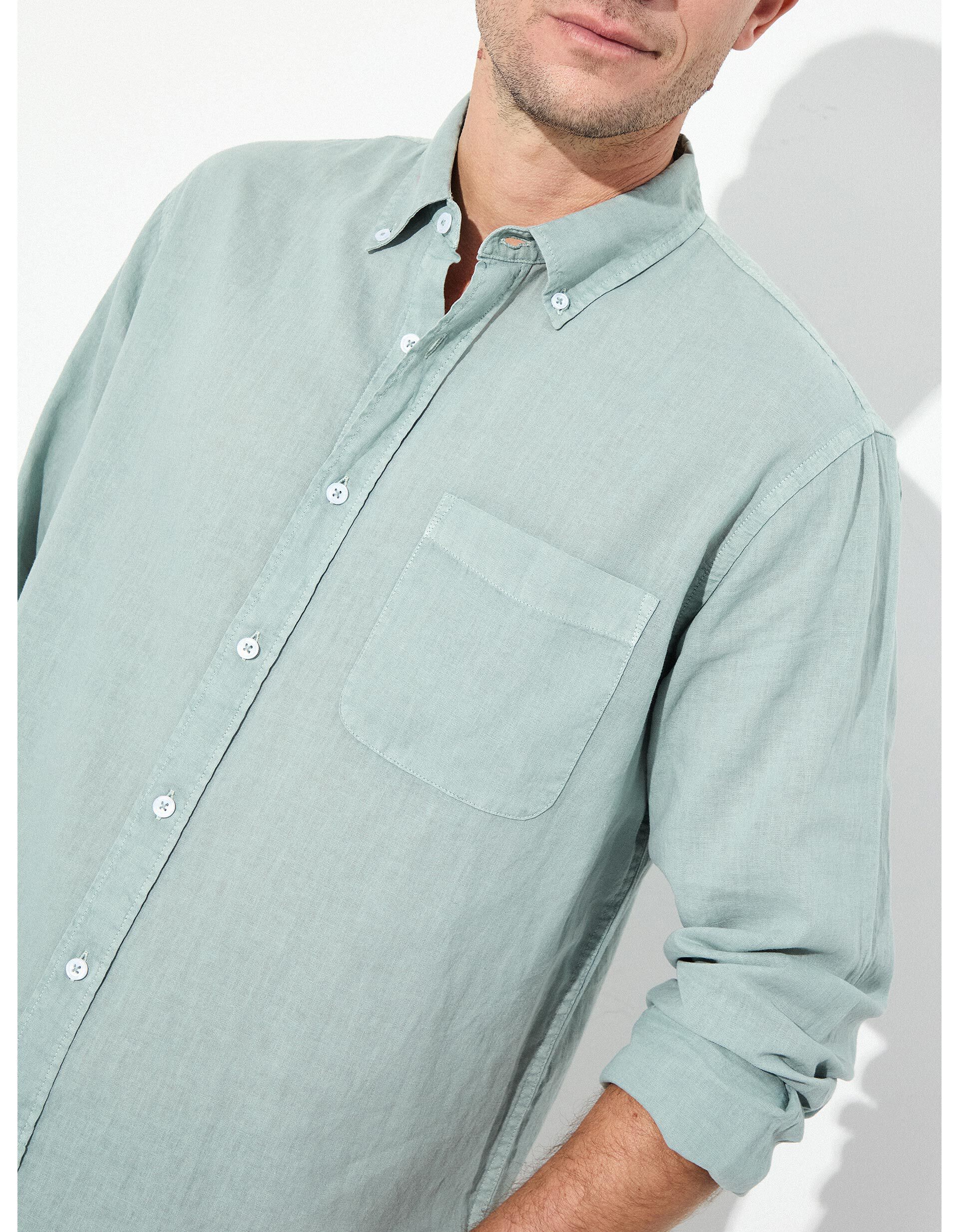 Comprar Online Camisa com Linho, Homem, Verde