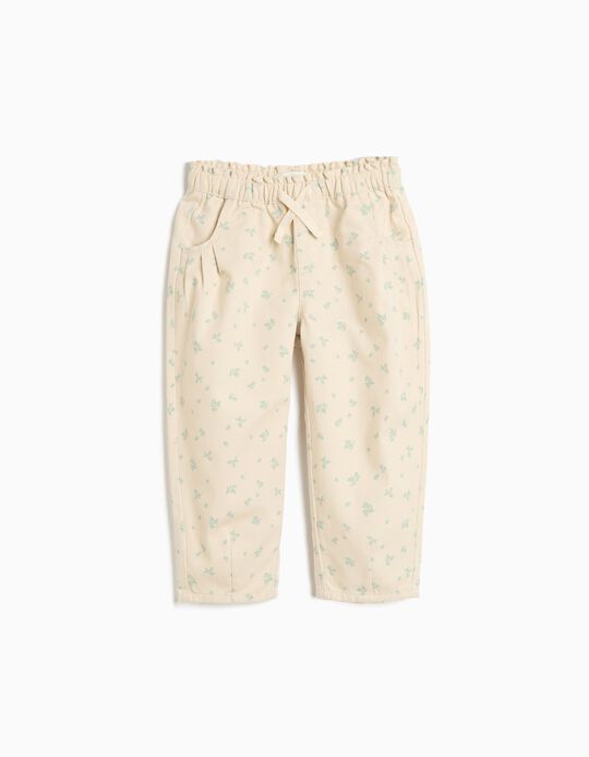 Comprar Online Cal&ccedil;as Paperbag Estampadas, Menina, Bege Claro