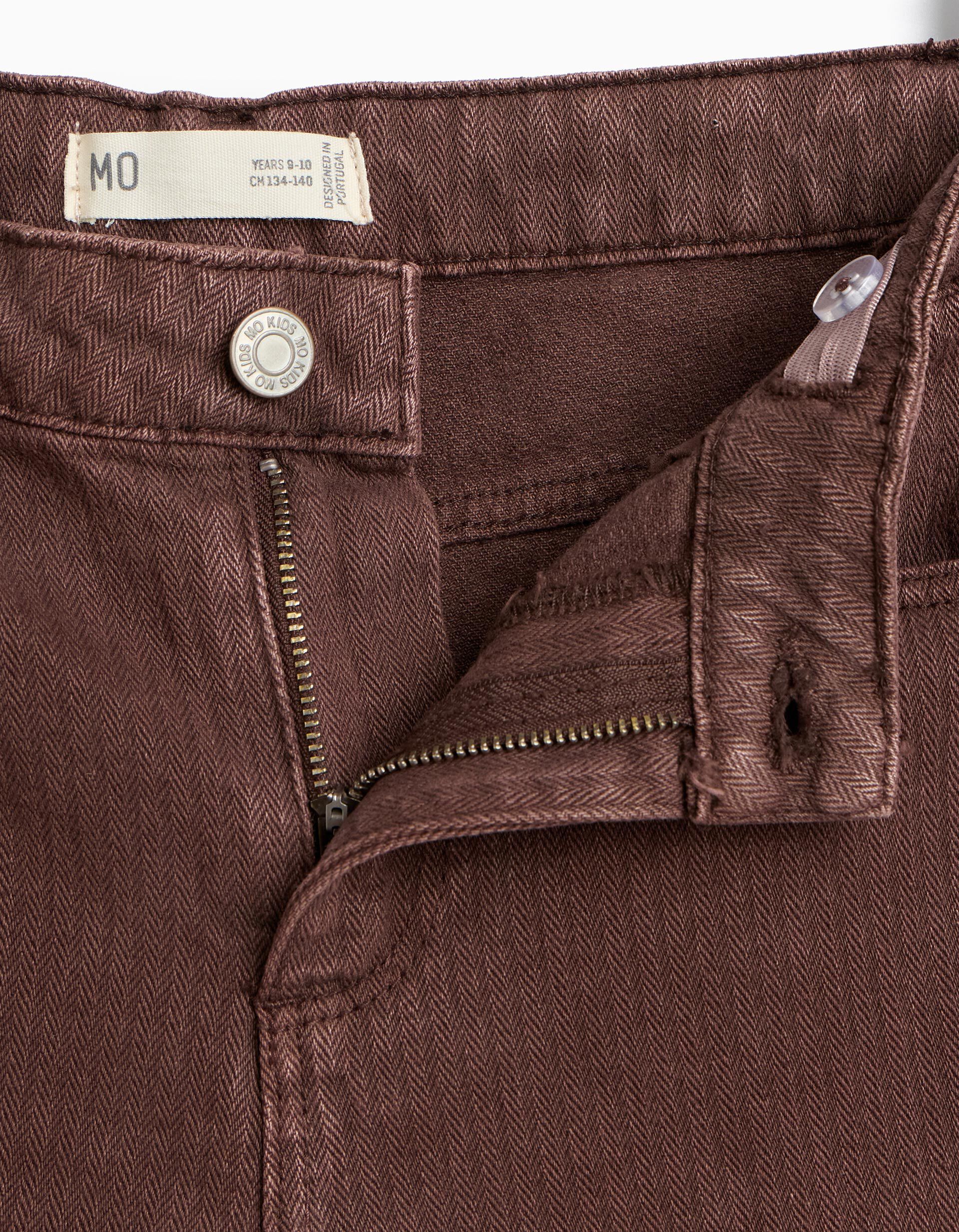 Comprar Online Cal&ccedil;as De Ganga Wide Leg Espiga, Menina, Castanho