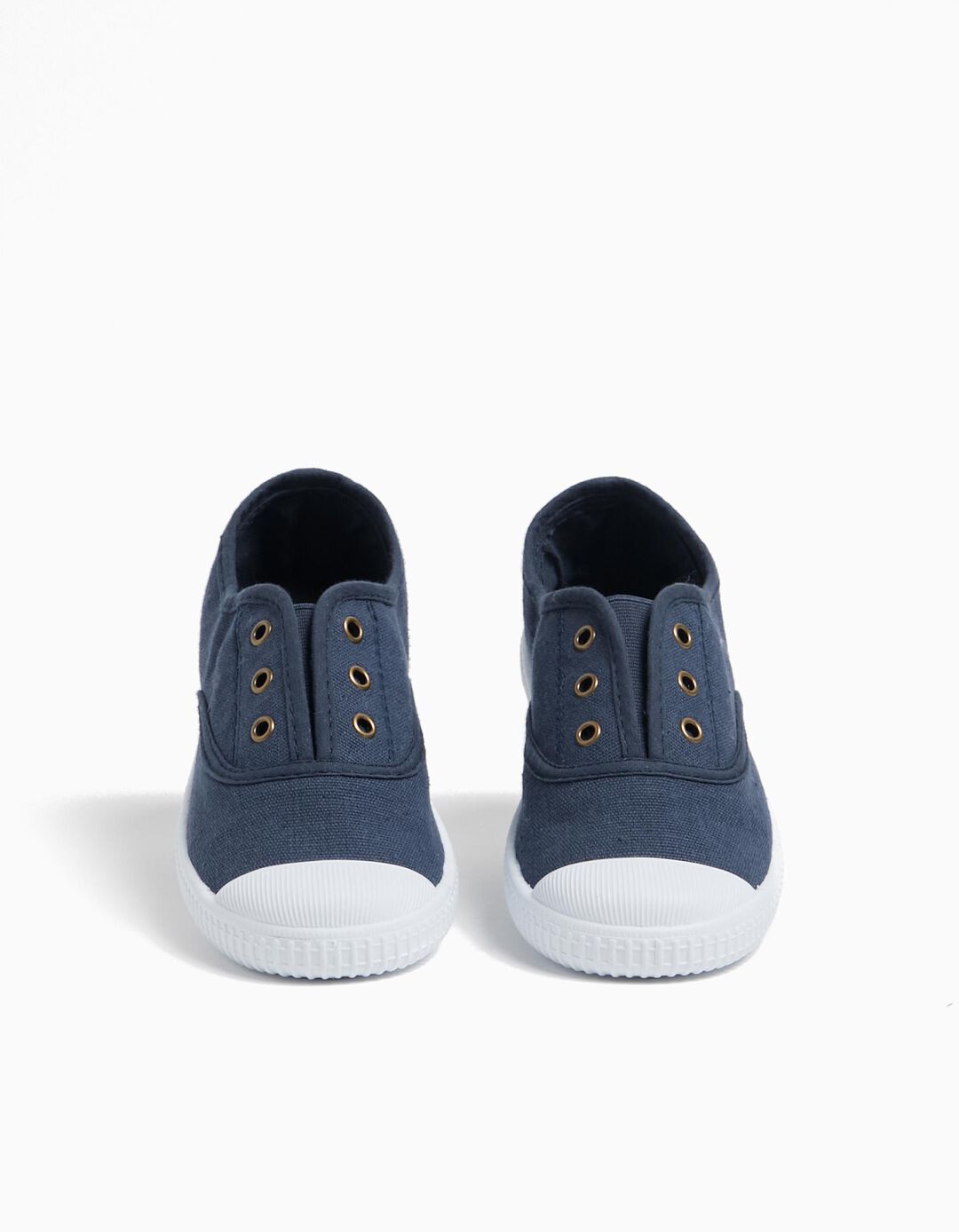 Lace-up Canvas Sneakers, Boy, Dark Blue