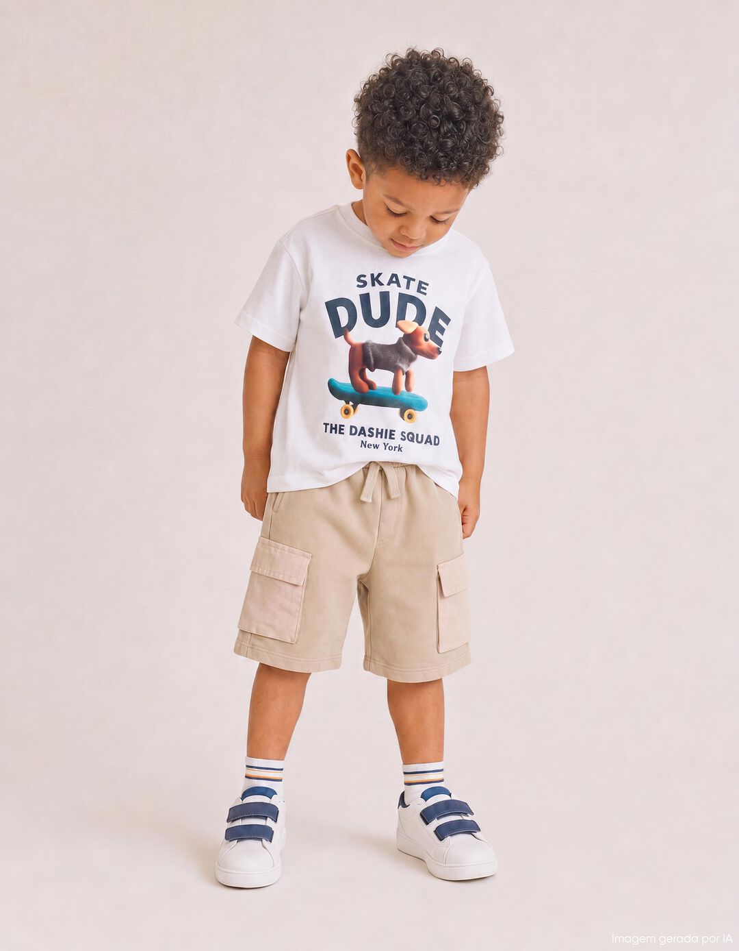 T-shirt Estampada, Menino, Branco
