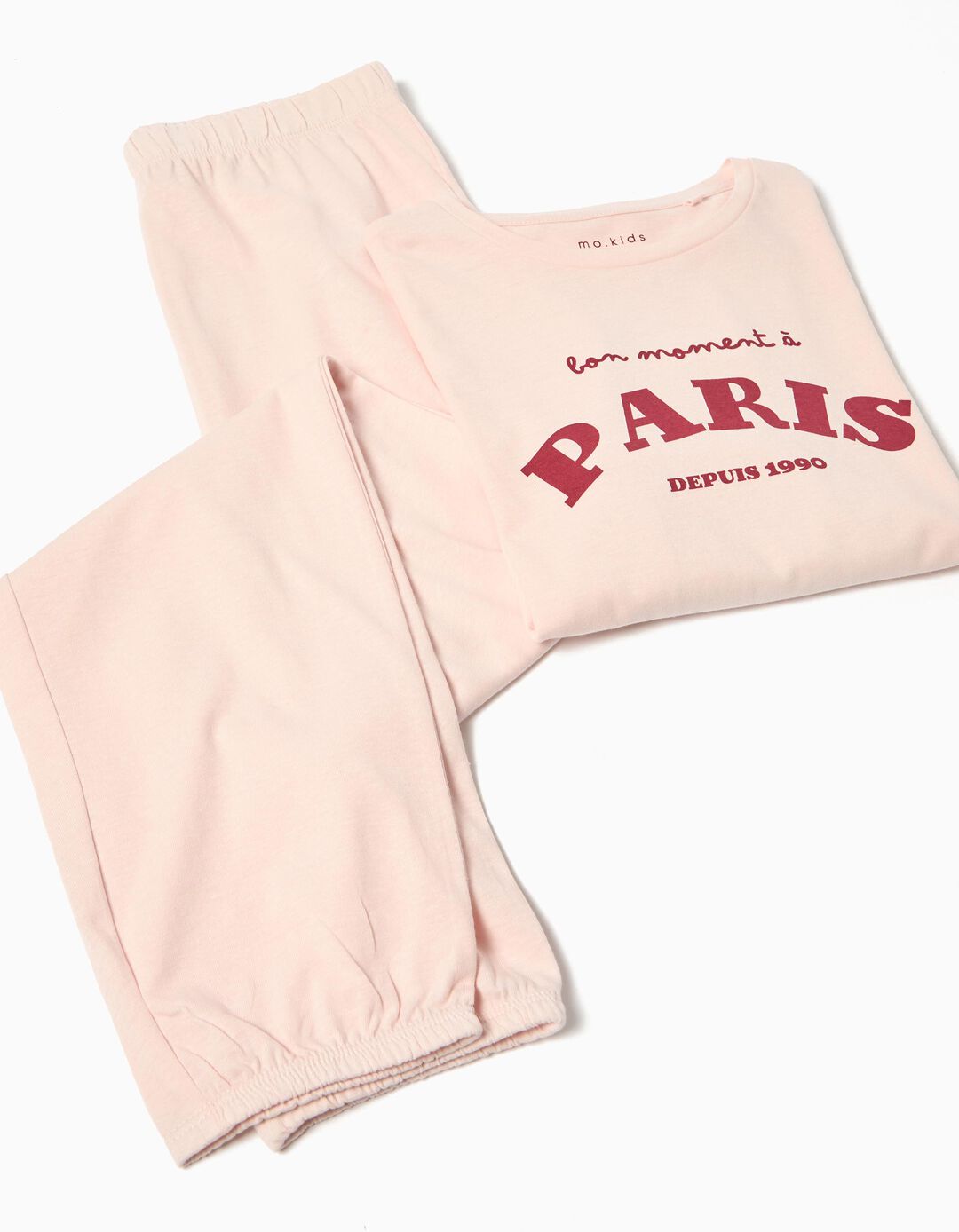 Pijama Jersey, Menina, Rosa Claro