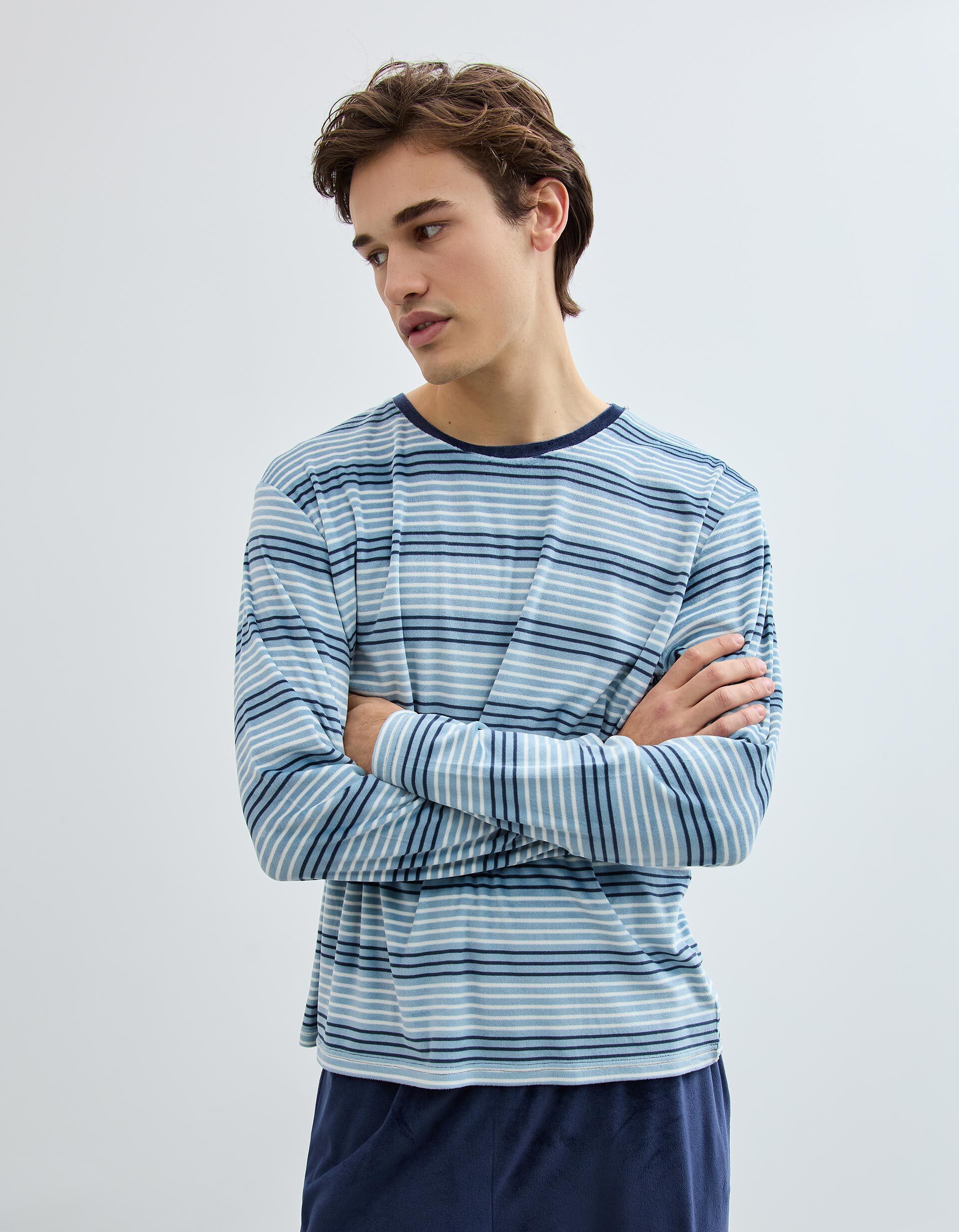 Comprar Online Pijama Aveludado, Homem, Azul Claro