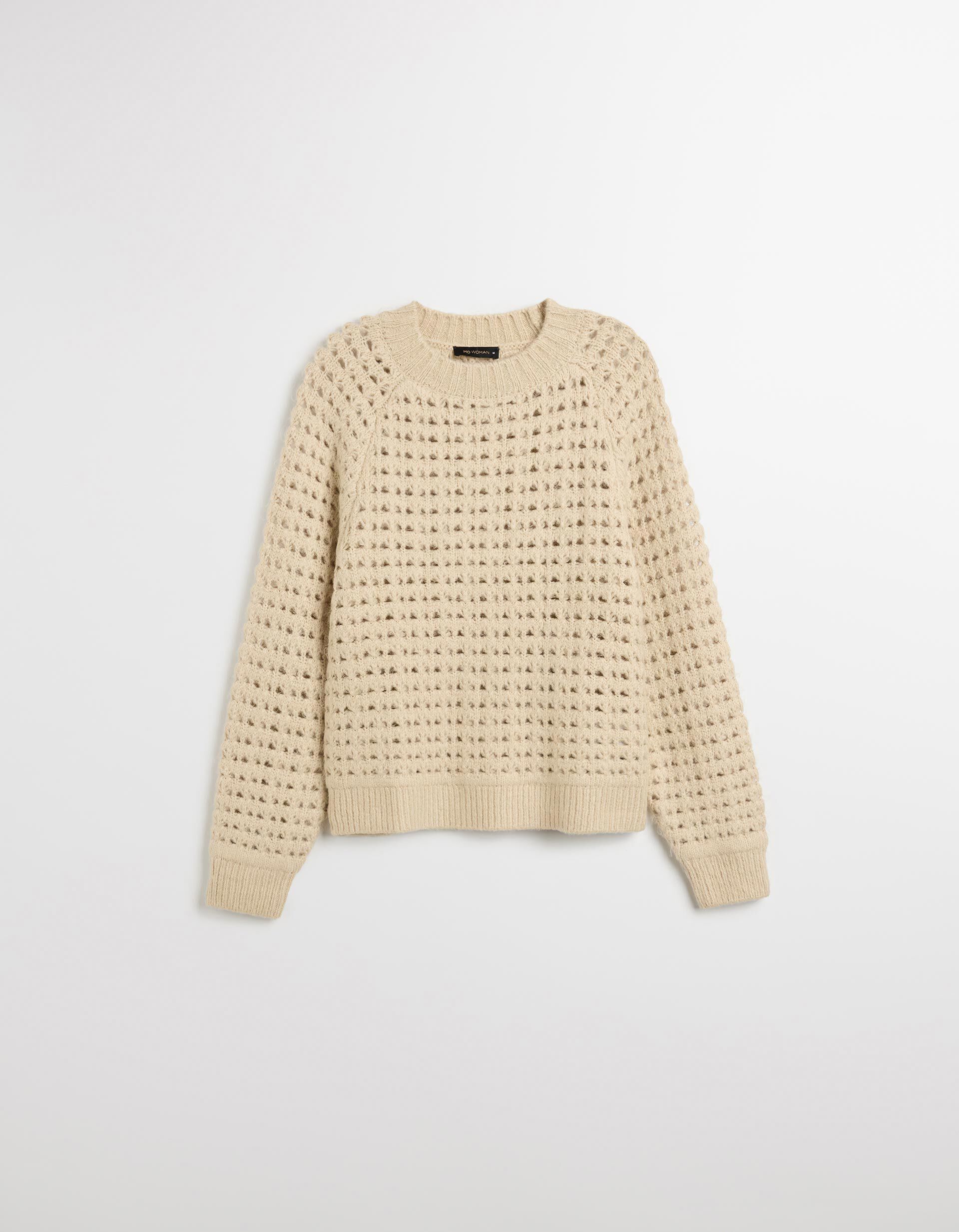 Comprar Online Camisola de Malha, Mulher, Bege Claro