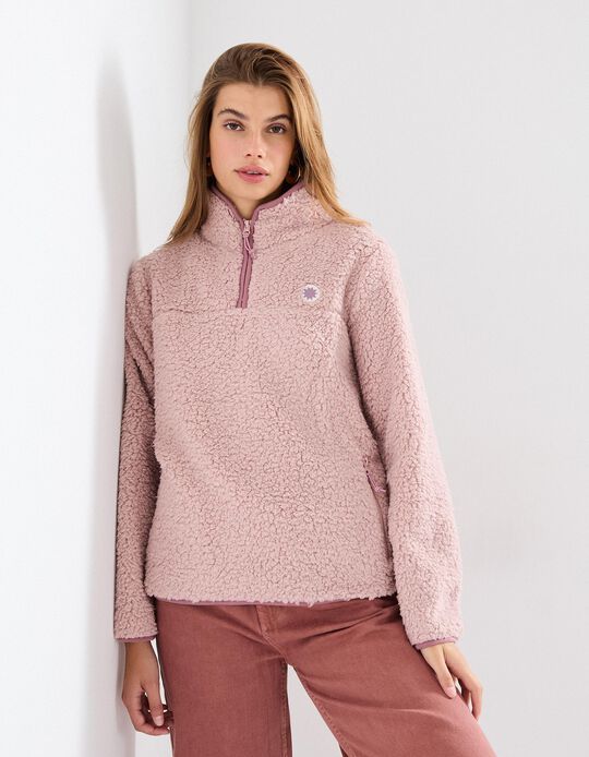 Comprar Online Sweatshirt Sherpa, Mulher, Rosa Claro 