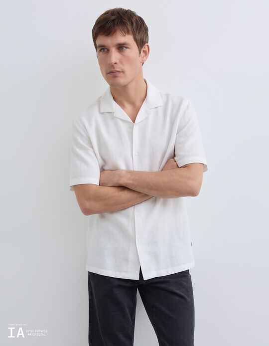 Comprar Online Camisa com Linho, Homem, Branco