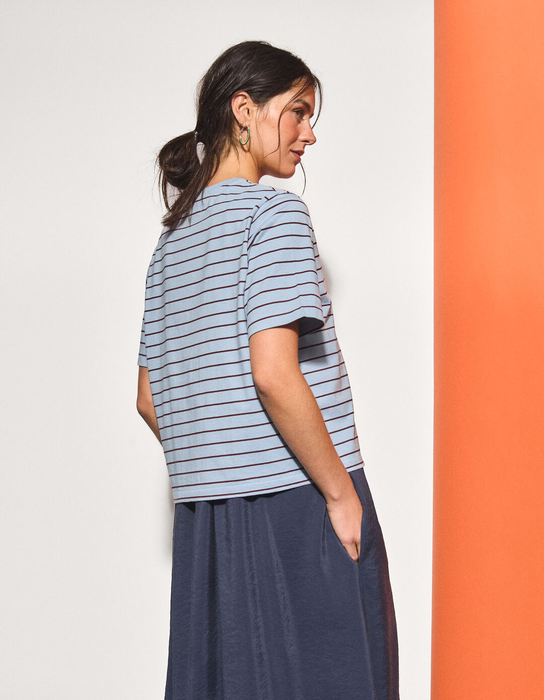 T-shirt Estampada, Mulher, Azul
