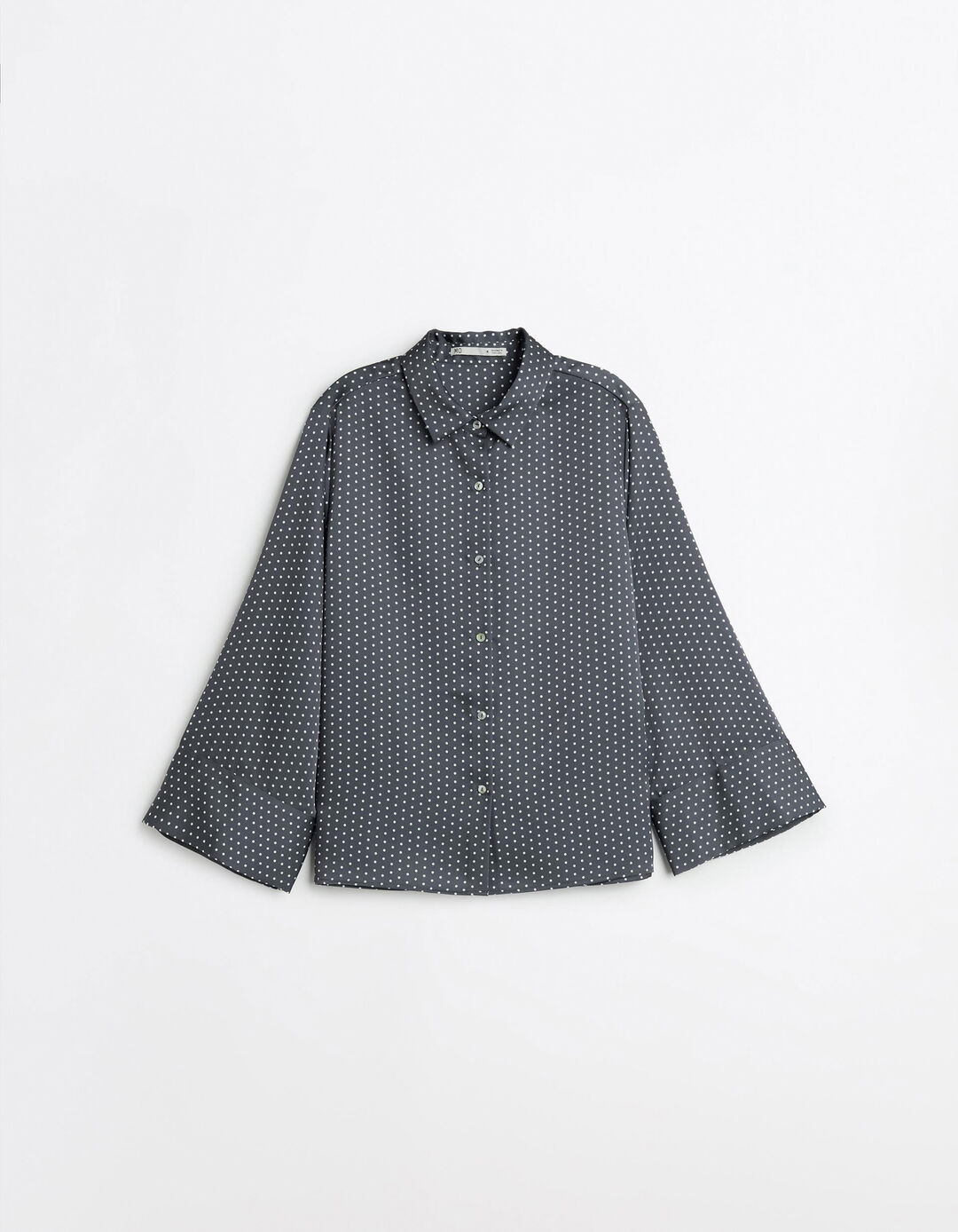 Camisa Acetinada, Mulher, Cinzento