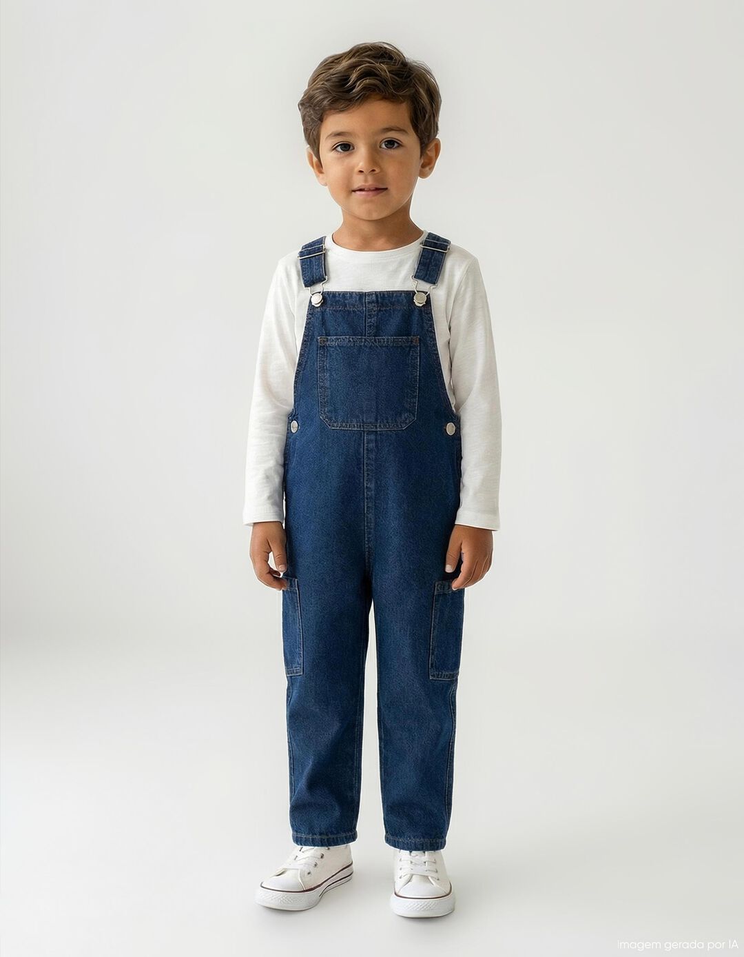 Jardineiras de Ganga, Menino, Azul Escuro