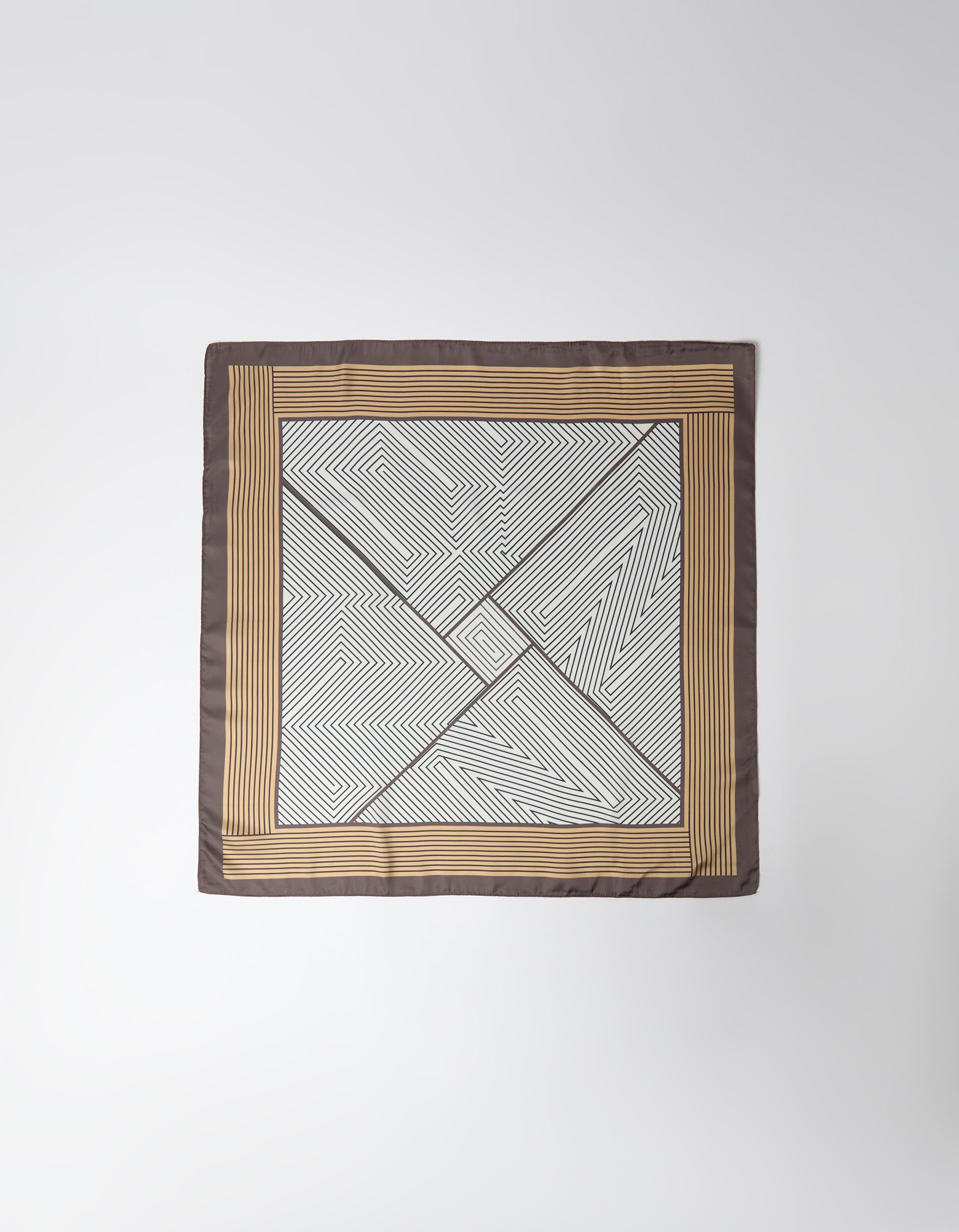 Comprar Online Len&ccedil;o Estampado Geom&eacute;trico, Mulher, Castanho