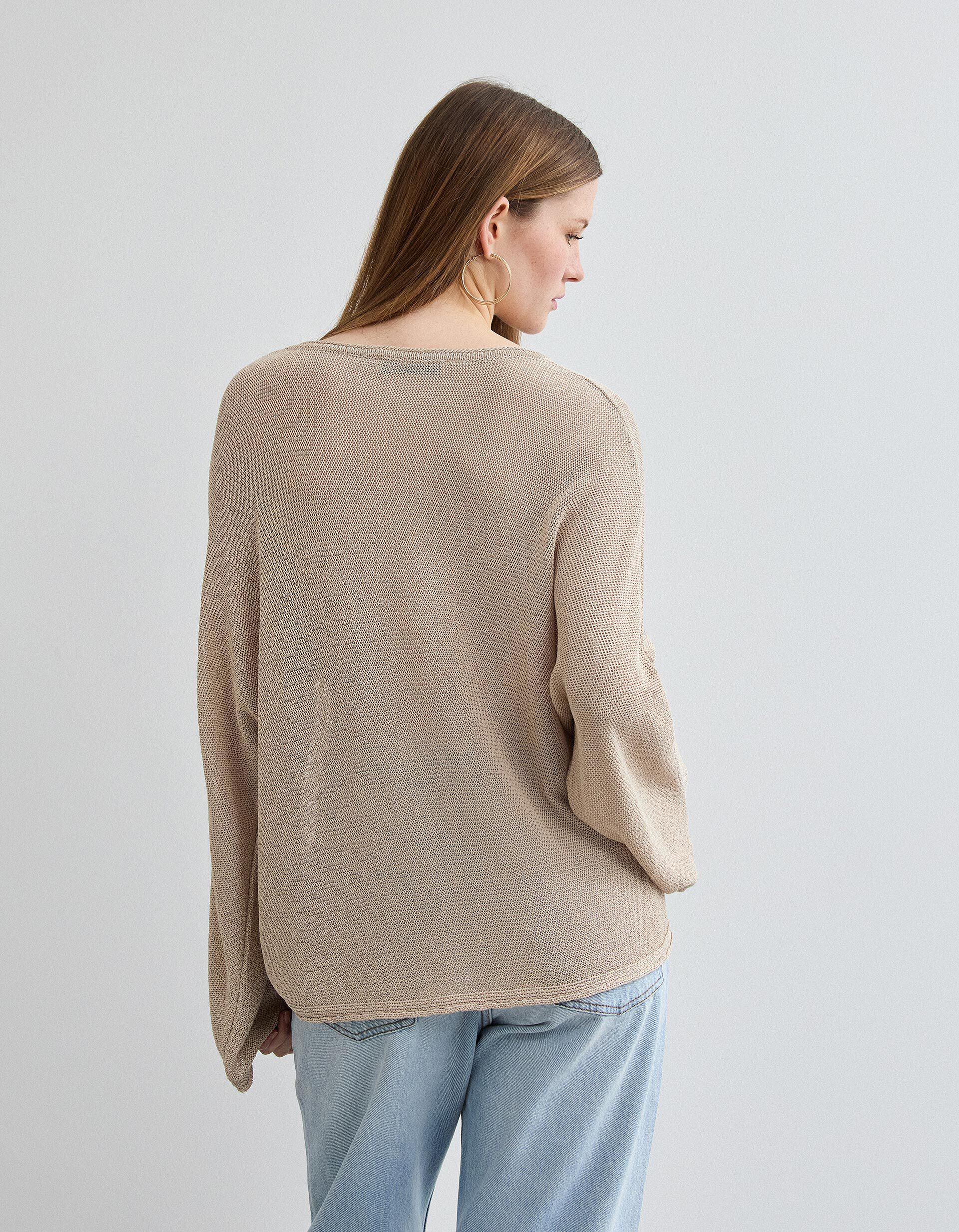 Comprar Online Camisola de Malha, Mulher, Bege Claro