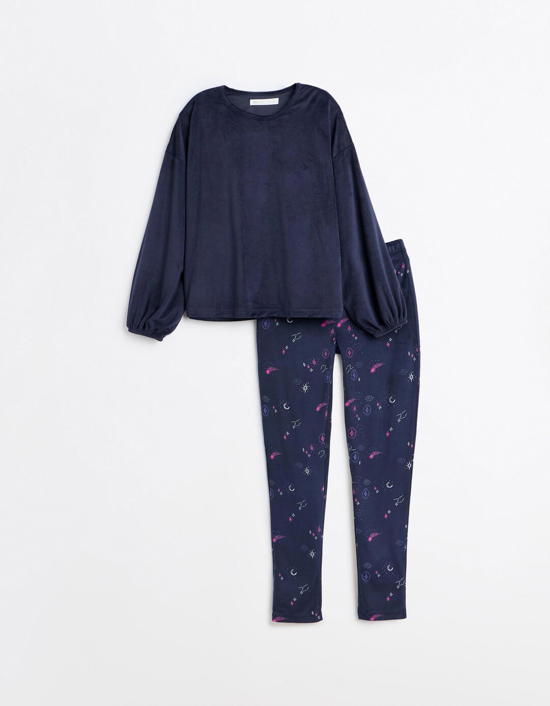 Pijama Aveludado, Mulher, Azul Escuro