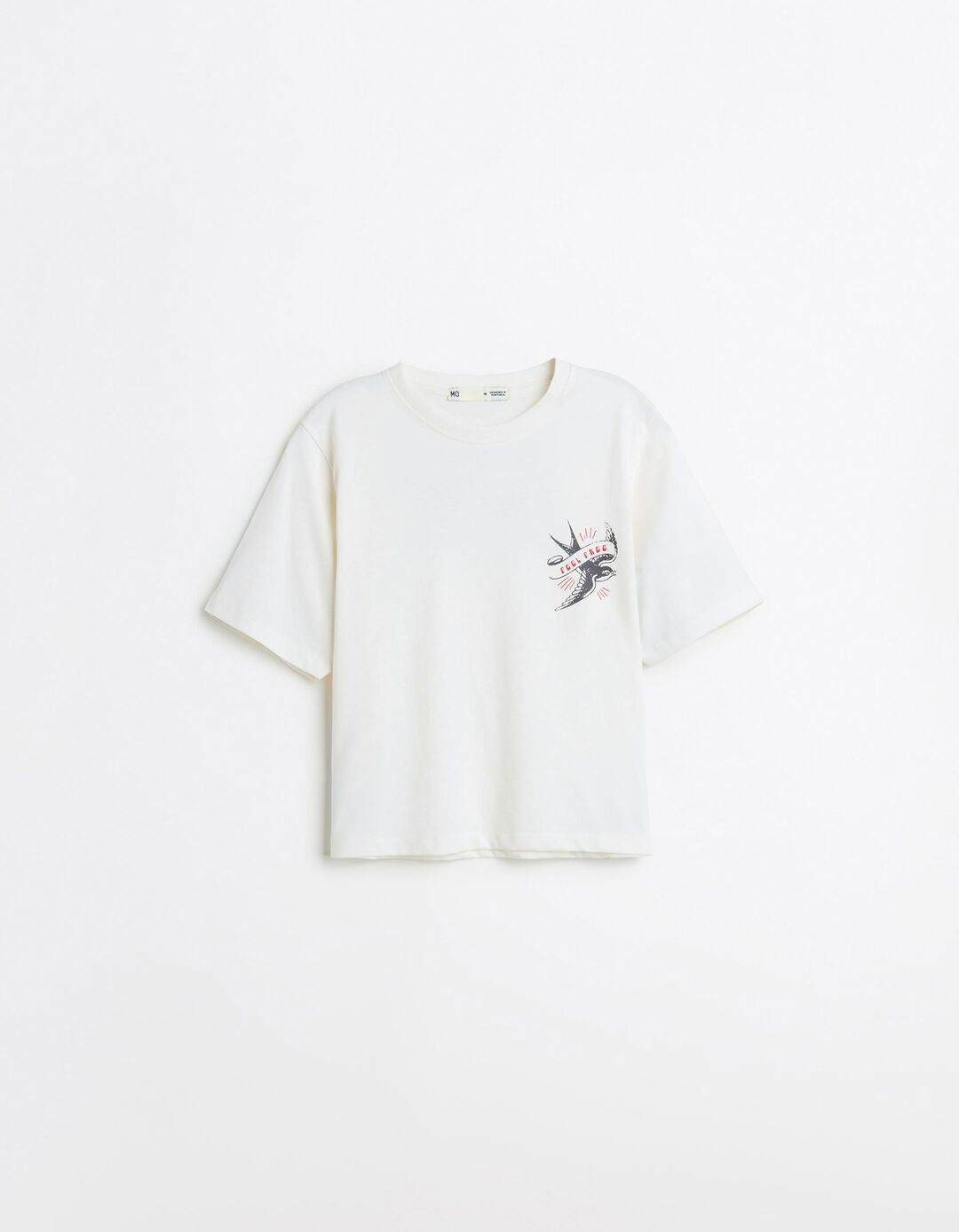 T-shirt com Estampado, Mulher, Branco