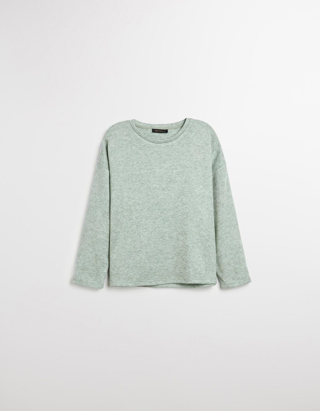 T-shirt de Manga Comprida, Mulher, Verde Escuro