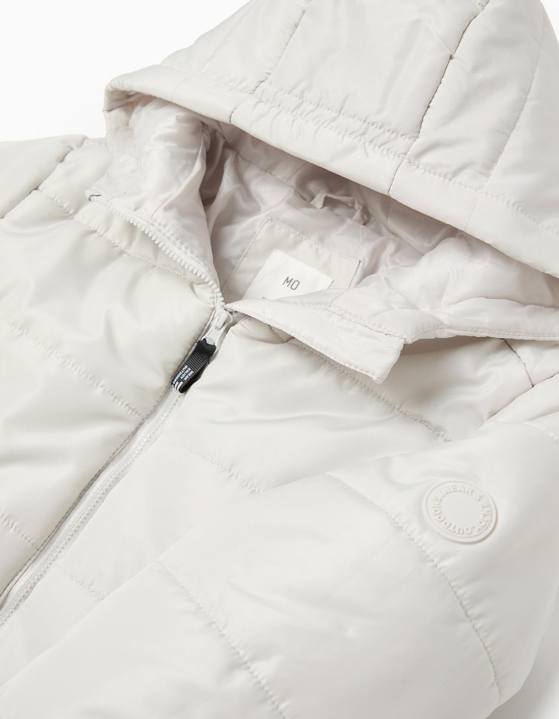 Comprar Online Casaco Acolchoado com Capuz, Menino, Cinzento