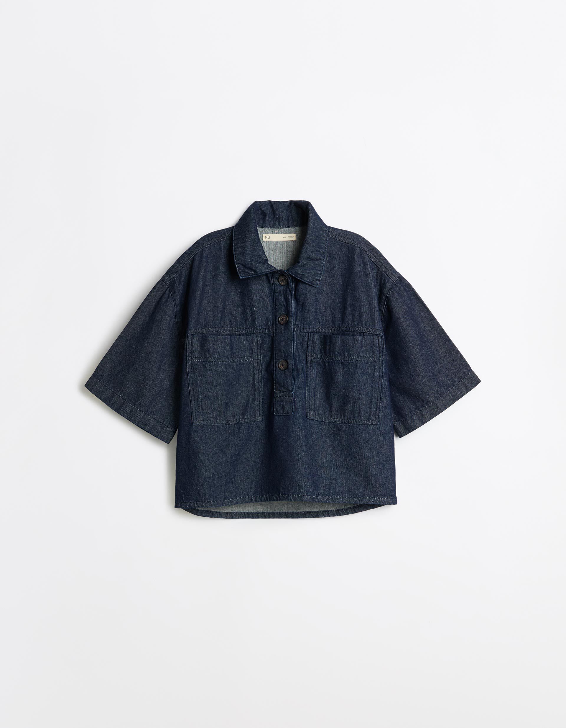 Comprar Online Camisa De Ganga Oversize Mulher, Azul Escuro