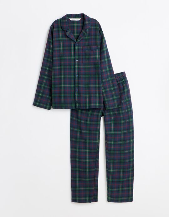 Comprar Online Pijama De Flanela, Homem, Azul Escuro