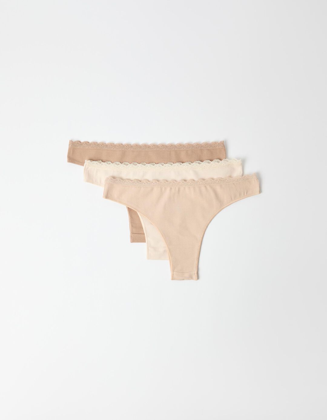 Pack 5 Cuecas Brasileiras, Mulher, Bege Claro