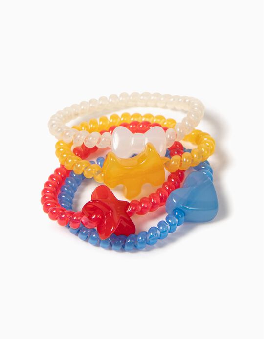 Pack 4 El&aacute;sticos Cabelo com Berloques