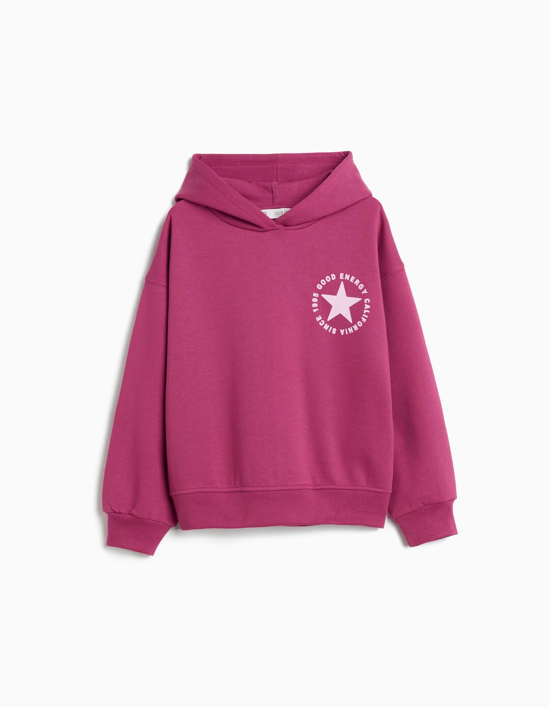 Sweatshirt de Felpa Capuz, Menina, Rosa Escuro