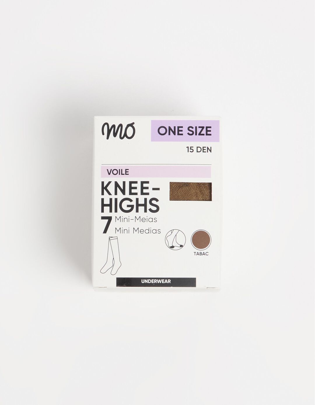 Pack 7 Pares de Mini-meias 15 DEN, Mulher, Castanho