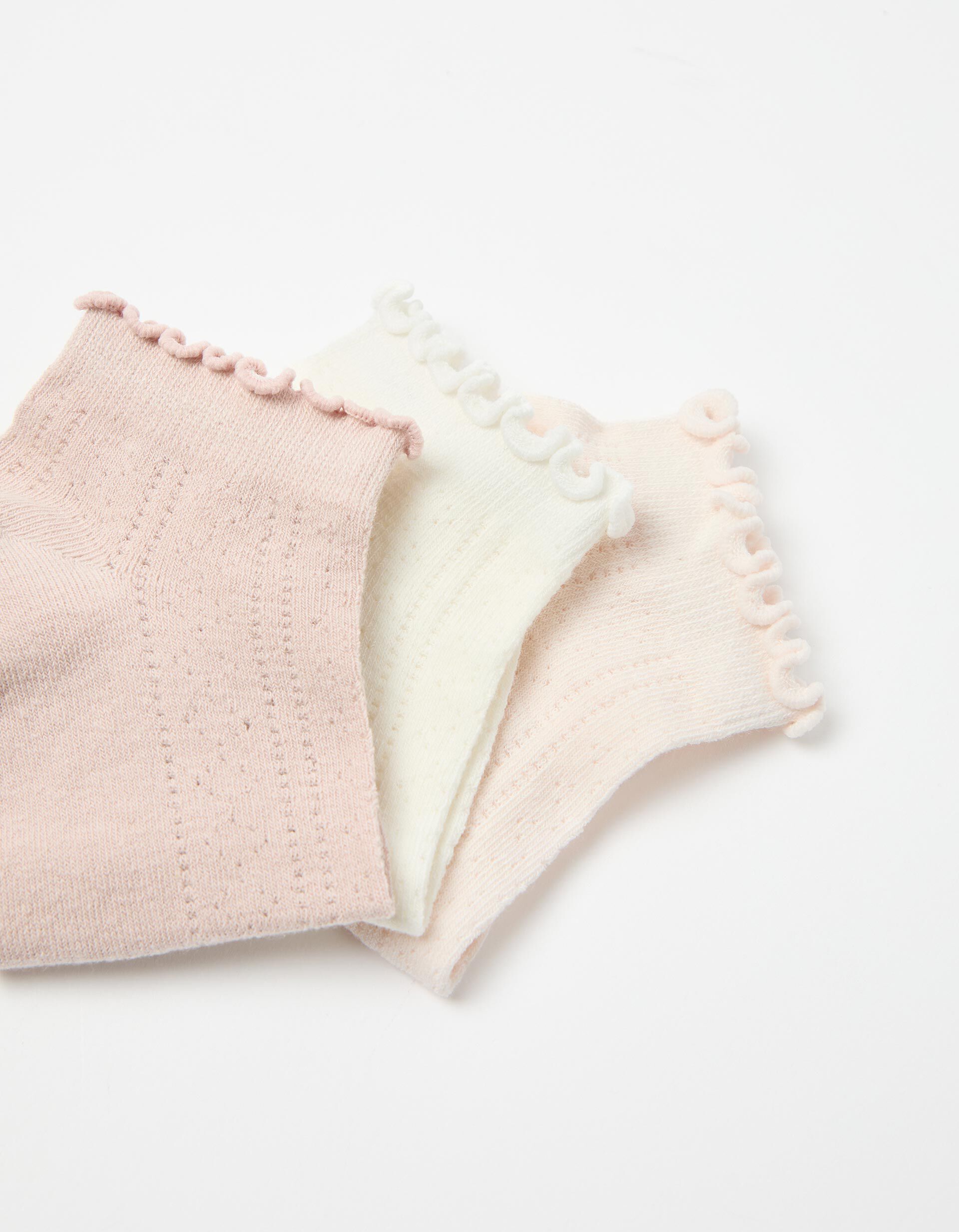 Comprar Online Pack 3 Pares de Meias Tornozelo, Mulher, Cru