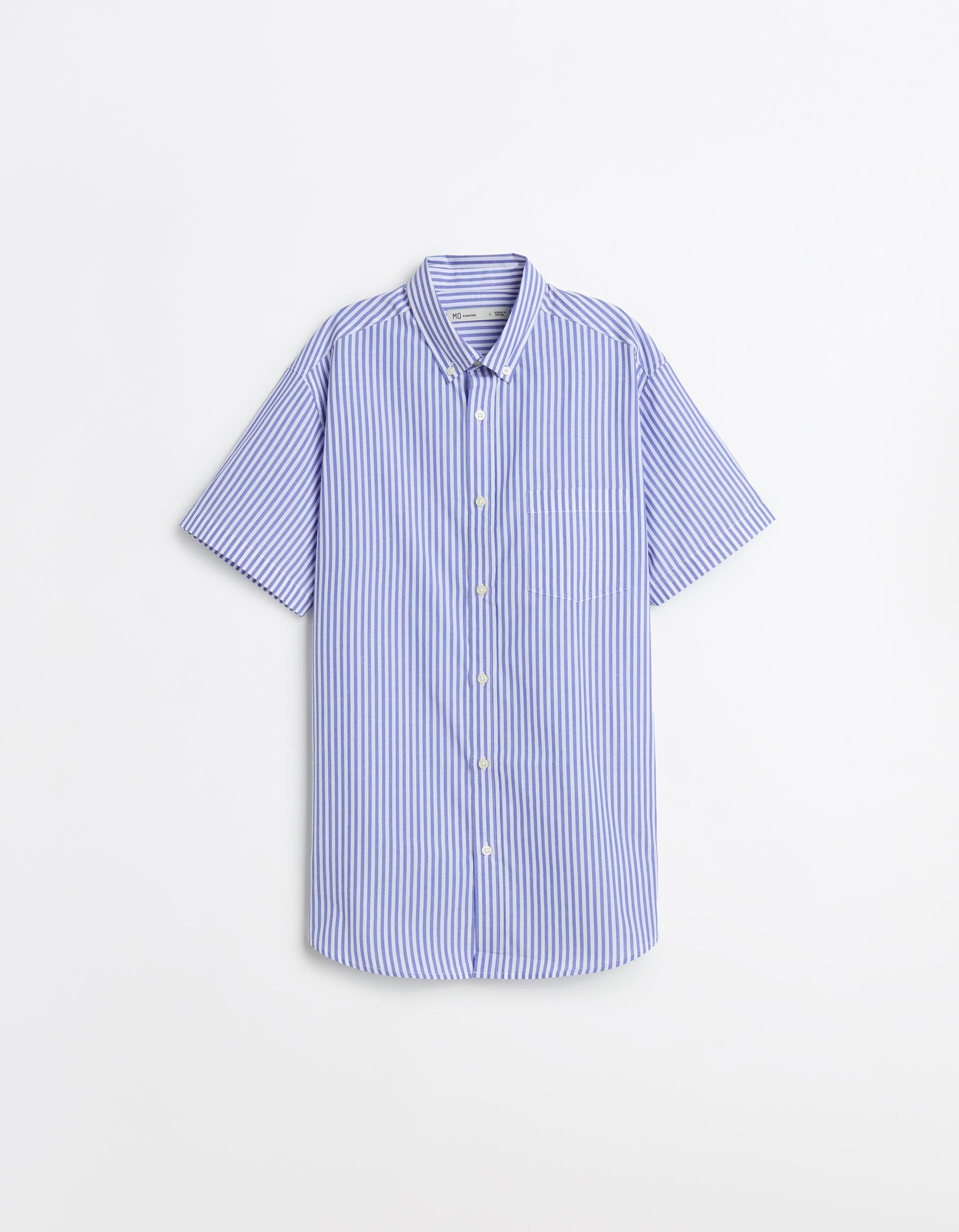 Comprar Online Camisa Manga Curta, Homem, Azul