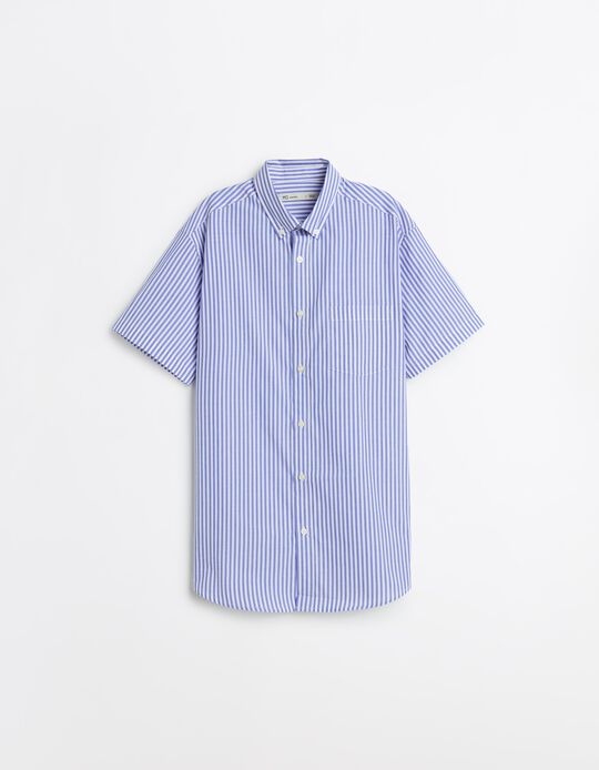 Comprar Online Camisa Manga Curta, Homem, Azul